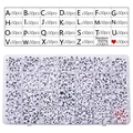 28-grid acrylic alphabet bead set with 50 beads per letter for DIY jewelry making - 26 Letters + Heart + Number (Flat Beads 4x7mm) / 28 Grids Boxed (Total 1400 Pcs)
