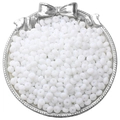 Perles rondelles en verre blanc mat 3x6mm pour la création de bijoux DIY et bracelets - Blanc Mat