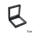Zwarte 7x7cm PE-film sieradendisplaybox met flexibele transparante membraan - 7x7cm / Zwart