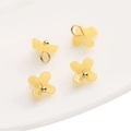 Pendentifs osmanthus en résine jaune avec perles dorées pour bijoux DIY créatifs - 5 Pièces / Osmanthus Jaune Foncé 7 mm