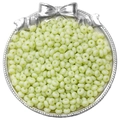 Perles d'abaque vert menthe dépolies pour la création de bijoux DIY sur un plateau - 10g/Paquet (Env. 70 Pcs) / Vert Bourgeon
