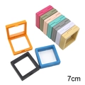 7 cm vierkante PE-film sieradendoosjes in diverse levendige kleuren voor presentatie - 7x7cm / Meerkleurig 10 Kleuren