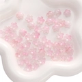 Perles fleurs de cerisier roses au fini mat avec trou central pour bijoux DIY - 11mm / Lot de 10 / Rose Clair Dégradé