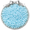 Perles en verre dépoli bleu clair pour bijoux DIY sur un plateau argenté - 10g/Paquet (Env. 70 Pcs) / Aigue-marine