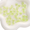 Perles fleurs de cerisier 3D vert citron avec trou central pour loisirs créatifs - 11mm / Lot de 10 / Vert Herbe Dégradé