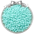 Perles de verre dépoli vert menthe 3x6mm pour création de bijoux DIY artisanaux - 10g/Paquet (Env. 70 Pcs) / Bleu de printemps