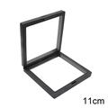 11cm zwarte PE-folie zwevend frame displaydoos voor sieraden en bescherming - 11x11cm / Zwart