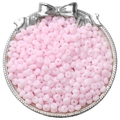 Perles de verre dépolies rose clair 3x6mm pour bijoux DIY sur un plateau en argent - 10g/Paquet (Env. 70 Pcs) / Rose Clair