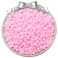 Perles de verre roses givrées en forme d'abaque pour la création de bijoux DIY et artisanat - 10g/Paquet (Env. 70 Pcs) / Rose