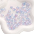 Perles fleur de cerisier en résine dégradé bleu-rose pour bijoux DIY et accessoires - 11mm / Lot de 10 / Bleu Violet Dégradé