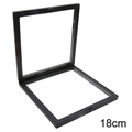 18cm zwarte PE-folie zwevende sieradendoos met transparant elastisch membraan - 18x18cm / Zwart