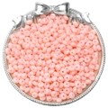 Perles en verre rose dépoli en forme d'abaque pour bijoux DIY sur un plateau argenté - 10g/Paquet (Env. 70 Pcs) / Bourgeon de Neige