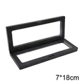 Zwarte 7x18cm PE-folie zwevende displaydoos voor halskettingen en armbanden - 7x18cm / Zwart