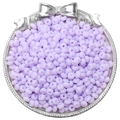 Perles d'espacement en verre violet pâle pour bijoux DIY dans un plateau décoratif en métal - 10g/Paquet (Env. 70 Pcs) / Violet