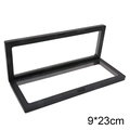 Zwarte rechthoekige 9x23cm PE-film sieradendoos voor kettingen en munten - 9x23cm / Zwart