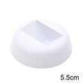 Witte 5,5 cm ronde basis voor zwevende sieradendisplay met stabiele ondersteuning - Basis / 5.5x5.5cm / Wit