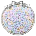 Mélange de perles en verre mat 3x6mm couleurs macaron pour bijoux artisanaux - 10g/Paquet (Env. 70 Pcs) / Macarons