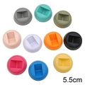 Set van 10 kleurrijke ronde siliconen bases voor zwevende sieraden opbergdozen - Basis / 5.5x5.5cm / Meerkleurig 10 Kleuren