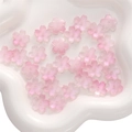 Perles de fleur de cerisier rose dégradé mat pour la création de bijoux DIY - 15mm / Lot de 10 / Rose Clair Dégradé