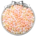 Perles en verre dépoli 3x6mm aux couleurs macaron rose, orange, jaune et blanc pur - 10g/Paquet (Env. 70 Pcs) / Assortiment Orange