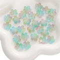 Perles fleurs de cerisier dégradées rose et bleu pour la création de bijoux DIY - 15mm / Lot de 10 / Bleu Rose Vert Dégradé