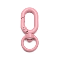 Chiusura a moschettone in metallo rosa con molla e anello girevole a 360 gradi per fai da te - 16x39mm / Rosa