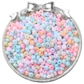 Perles en verre dépoli 3x6mm couleurs macaron pour création bijoux DIY - 10g/Paquet (Env. 70 Pcs) / Mélange Aléatoire