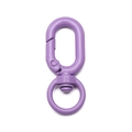 Purple spray-painted alloy figure-8 spring clasp for DIY keychain craft accessories - 16x39mm / Purple