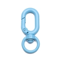 Sky blue metal swivel snap hook for DIY keychains and bags with spring gate mechanism - 16x39mm / Blue