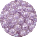 Perline rotonde in acrilico cangiante viola chiaro per gioielli fai-da-te e catene - 14mm / 30 Pezzi/Confezione / Viola / Perline Galvanizzate