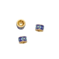 Blue enamel 18K gold-plated butterfly lotus spacer beads set of three for DIY jewelry - Bowknot Spacer Bead (#01) / 5x4mm (1 Piece/Pack)