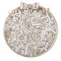 Mix di perline di vetro bianche e trasparenti in vassoio d'argento per gioielli DIY - Dimensioni circa 1.5-4.5mm 30g/confezione circa 1000pz / Serie Bianca