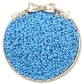 Light blue 3mm lacquered glass seed beads for DIY necklace and jewelry making - Light Blue