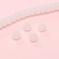 Translucent white abacus-shaped glass beads for DIY jewelry and bracelet making - 8x5mm / 25 Pcs/Pack / White
