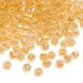 Faceted champagne gold crystal beads with AB coating for DIY jewelry making - 10g/Pack (Approx. 135 Pieces) / Gold