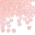 Faceted light pink AB coated crystal glass diamond beads for DIY jewelry making - 10g/Pack (Approx. 135 Pieces) / Light Pink