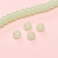 Cuentas de ábaco de vidrio verde pálido traslúcido 8x5mm para joyería DIY y pulseras - 8x5mm / 25 Pzs/Paquete / Verde claro