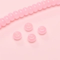 Cuentas de vidrio rondelle rosa claro translúcido para joyería y pulseras DIY - 8x5mm / 25 Pzs/Paquete / Rosa