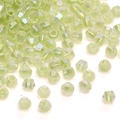 Faceted mint green AB crystal glass beads for DIY jewelry making and bracelets - 10g/Pack (Approx. 135 Pieces) / Bud Green