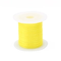 Bright yellow 0.7mm elastic beading thread on white spool for DIY bracelet making - Yellow Flat Elastic Thread