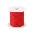 Roll of bright red elastic beading cord on white spool for DIY jewelry and bracelets - Red Flat Elastic Thread