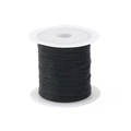 Strong black elastic cord on a white plastic spool for DIY jewelry and bracelets - Black Flat Elastic Thread