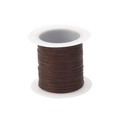 0.7mm dark brown crystal elastic thread roll for handmade DIY jewelry and bracelets - Coffee Flat Elastic Thread