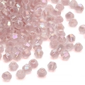 Faceted light pink AB crystal rhombus beads for DIY jewelry and handmade bracelets - 10g/Pack (Approx. 135 Pieces) / Champagne Pink