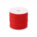Spool of 0.7mm bright red elastic string for DIY handmade jewelry and beaded crafts - Red Flat Elastic Thread