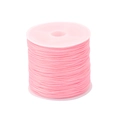 Roll of 0.7mm pink elastic crystal cord for DIY bracelet making and jewelry beading - Pink Flat Elastic Thread