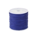 0.7mm dark blue elastic cord on a white spool for DIY jewelry and beaded crafts - Blue Flat Elastic Thread