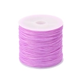 0.7mm elastic cord in lavender purple for handmade DIY beaded jewelry making - Purple Flat Elastic Thread