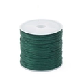 Dark green elastic crystal string for DIY bracelets on a white plastic spool - Olive Green Flat Elastic Thread