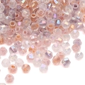 Faceted AB crystal glass spacer beads in iridescent light pink for DIY jewelry making - 10g/Pack (Approx. 135 Pieces) / Champagne Series